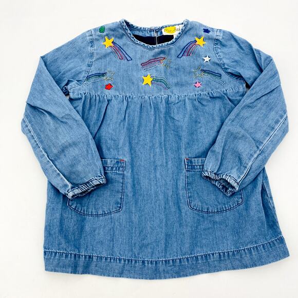 Mini Boden Chambray Embroidered Shooting Stars Top - Picture 2 of 4